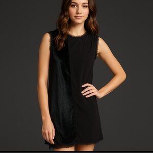 Winter Kate Nichole Richie Elegant Black Velvet asymmetrical Dress New Yeas Y2K